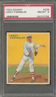 1933 Goudey #239 Leroy Parmalee – PSA NM-MT 8